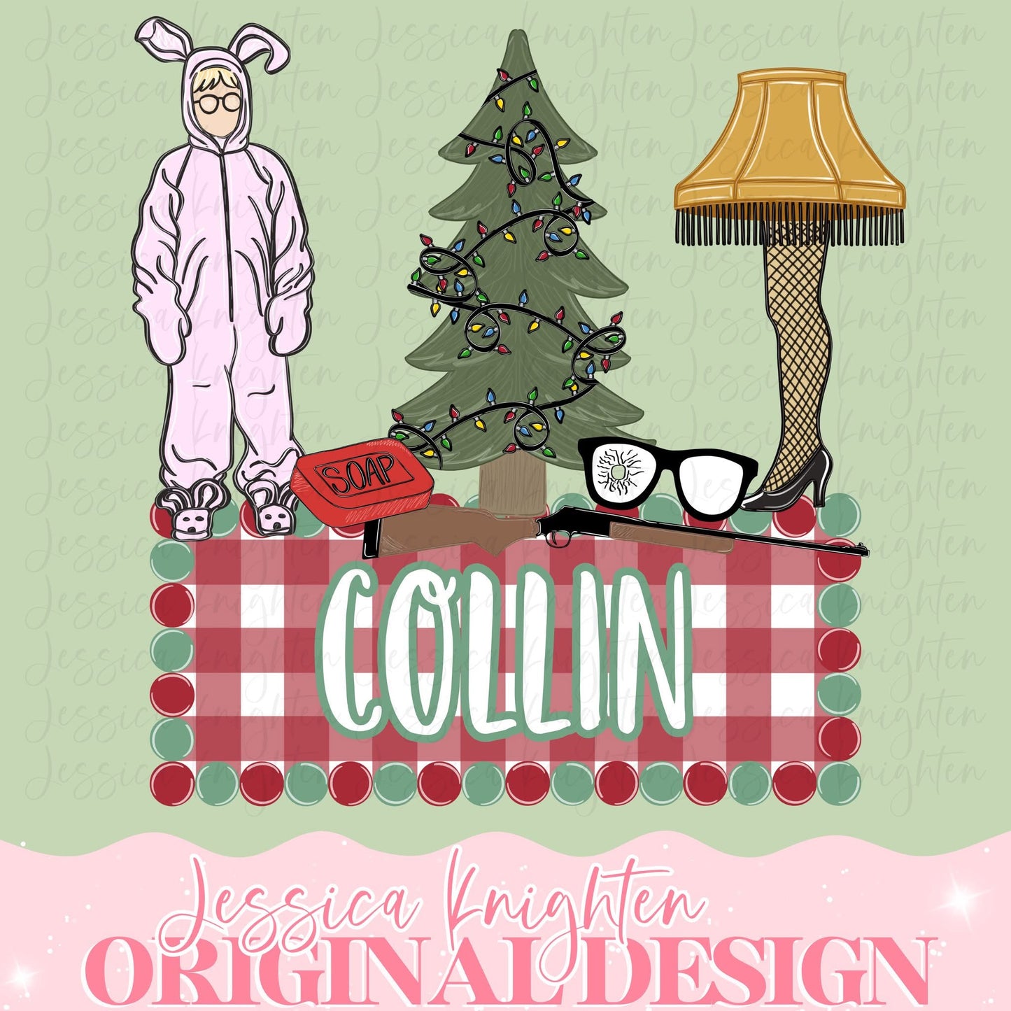 Save your eye Christmas Name Plate Boys