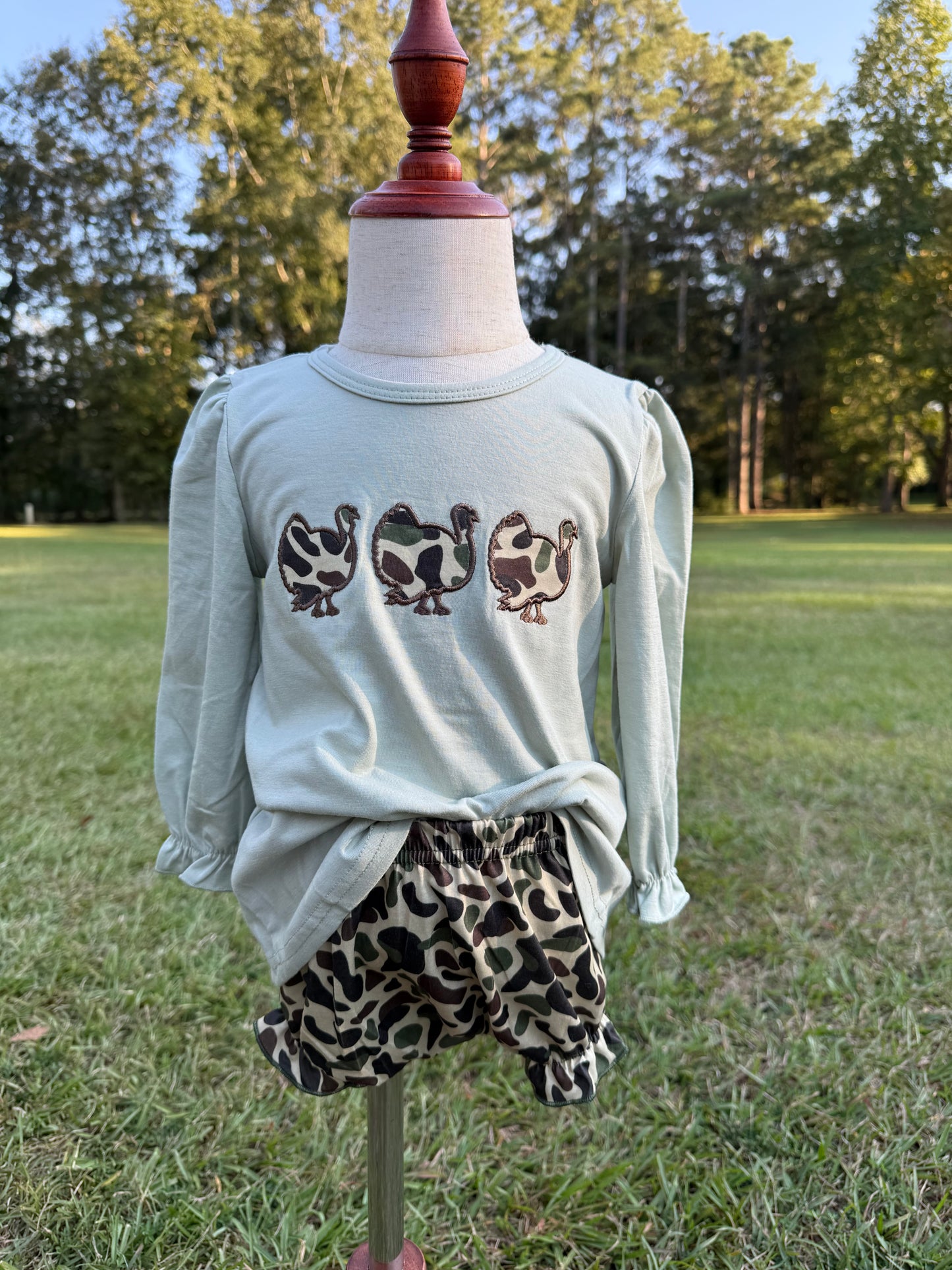 Camo Turkey Long Sleeve with Bloomers