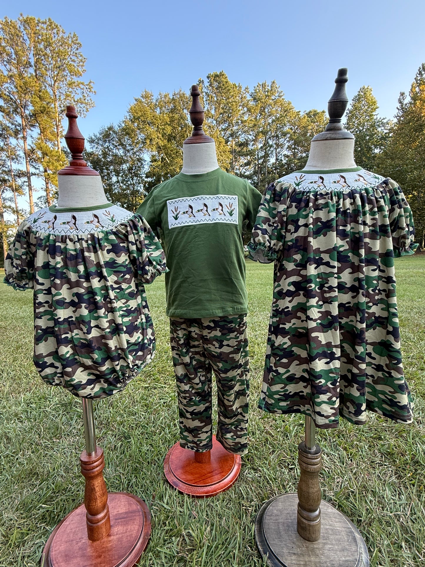 Smocked Duck Camo Bubble