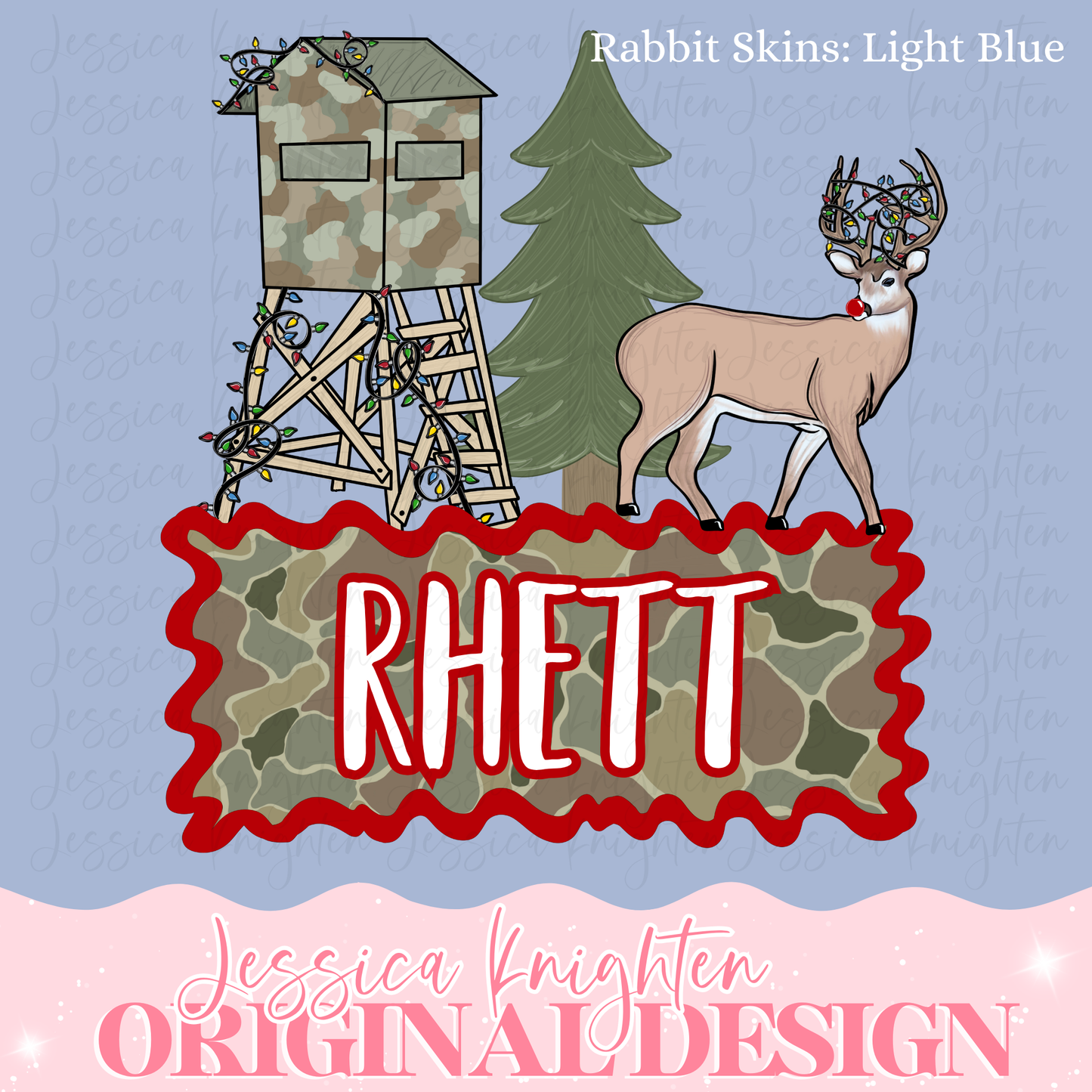 Deer Christmas Name Plate TYPE NAME IN NOTES BOX AT CHECKOUT