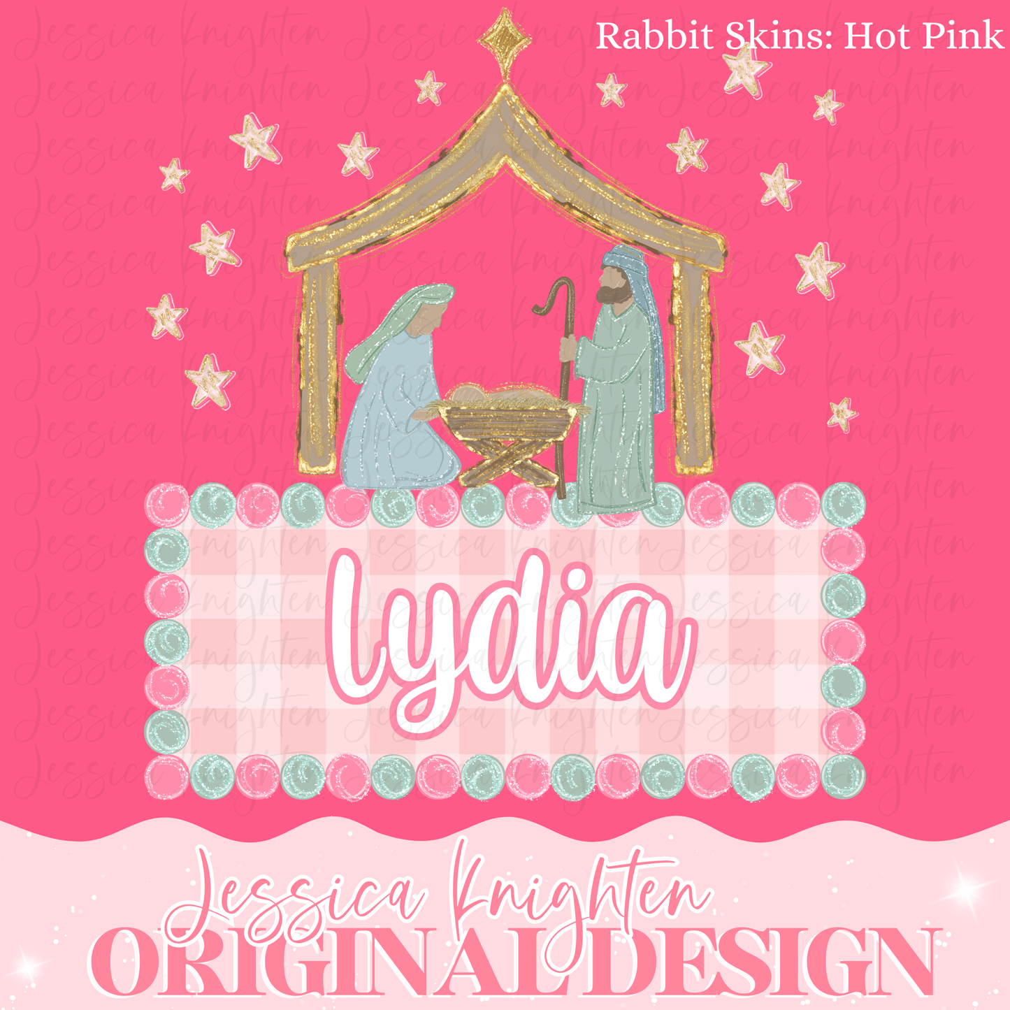 Nativity Christmas Name Plate TYPE NAME IN NOTES BOX AT CHECKOUT