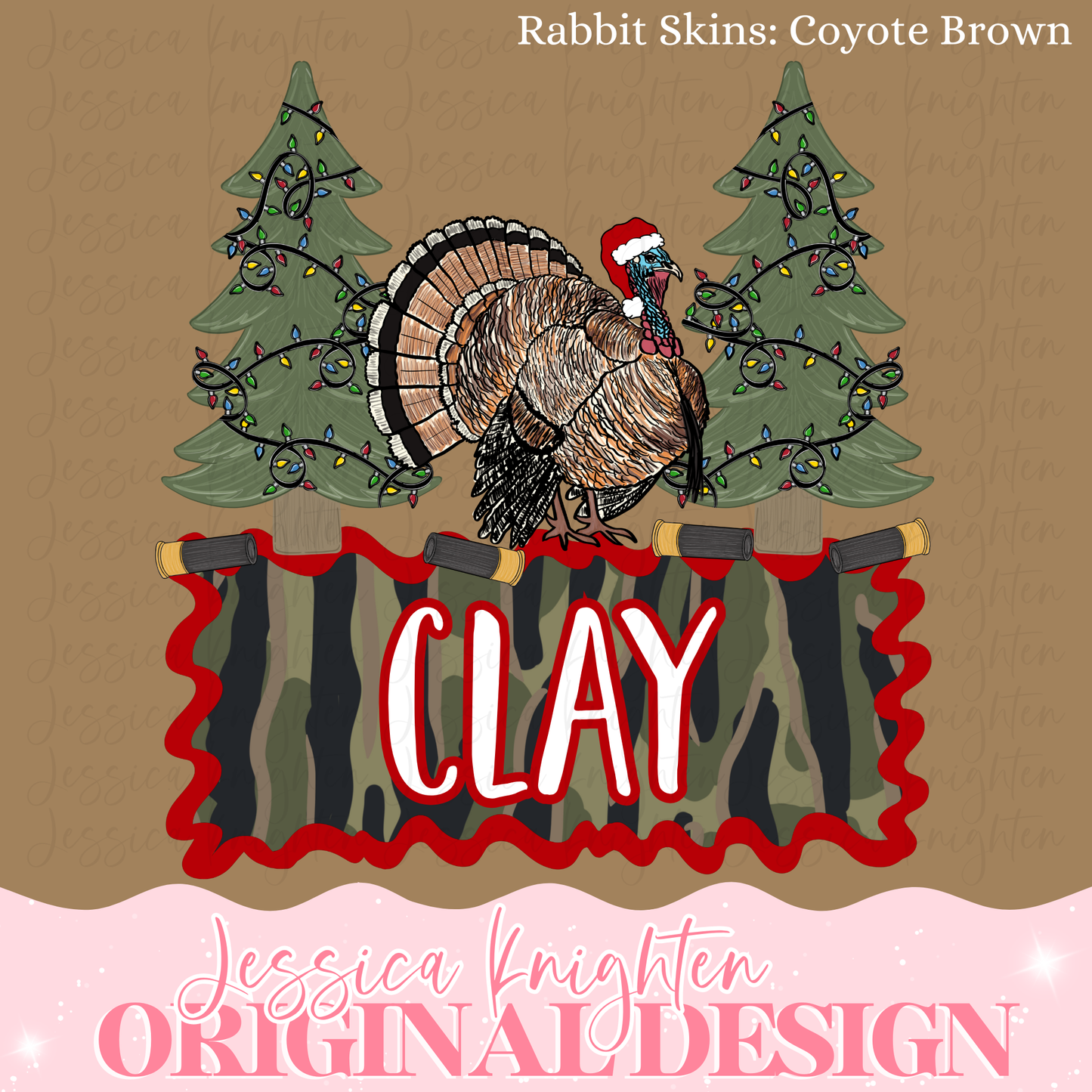 Turkey Christmas Name Plate TYPE NAME IN NOTES BOX AT CHECKOUT