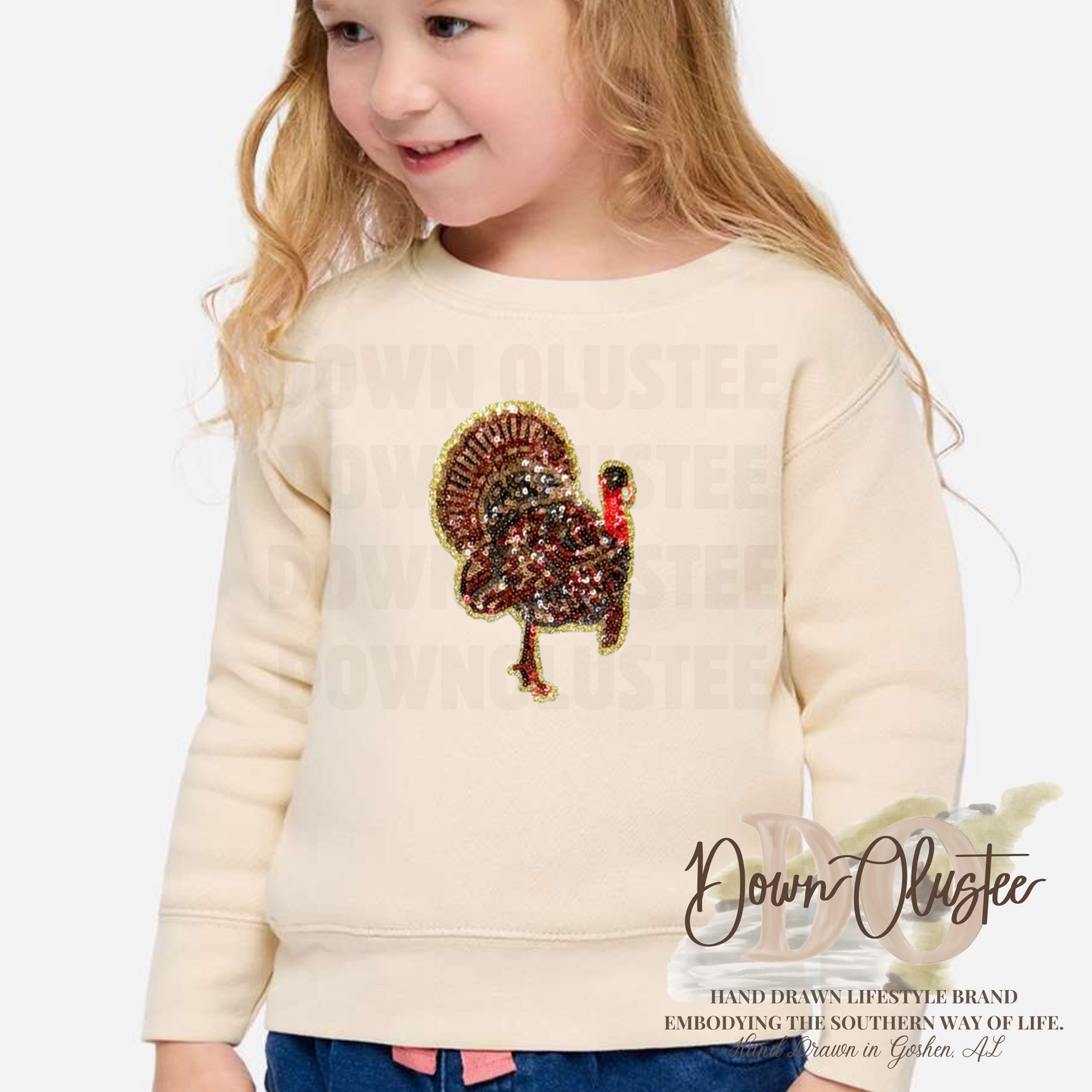 Sequin Turkey Crewneck Sweatshirt