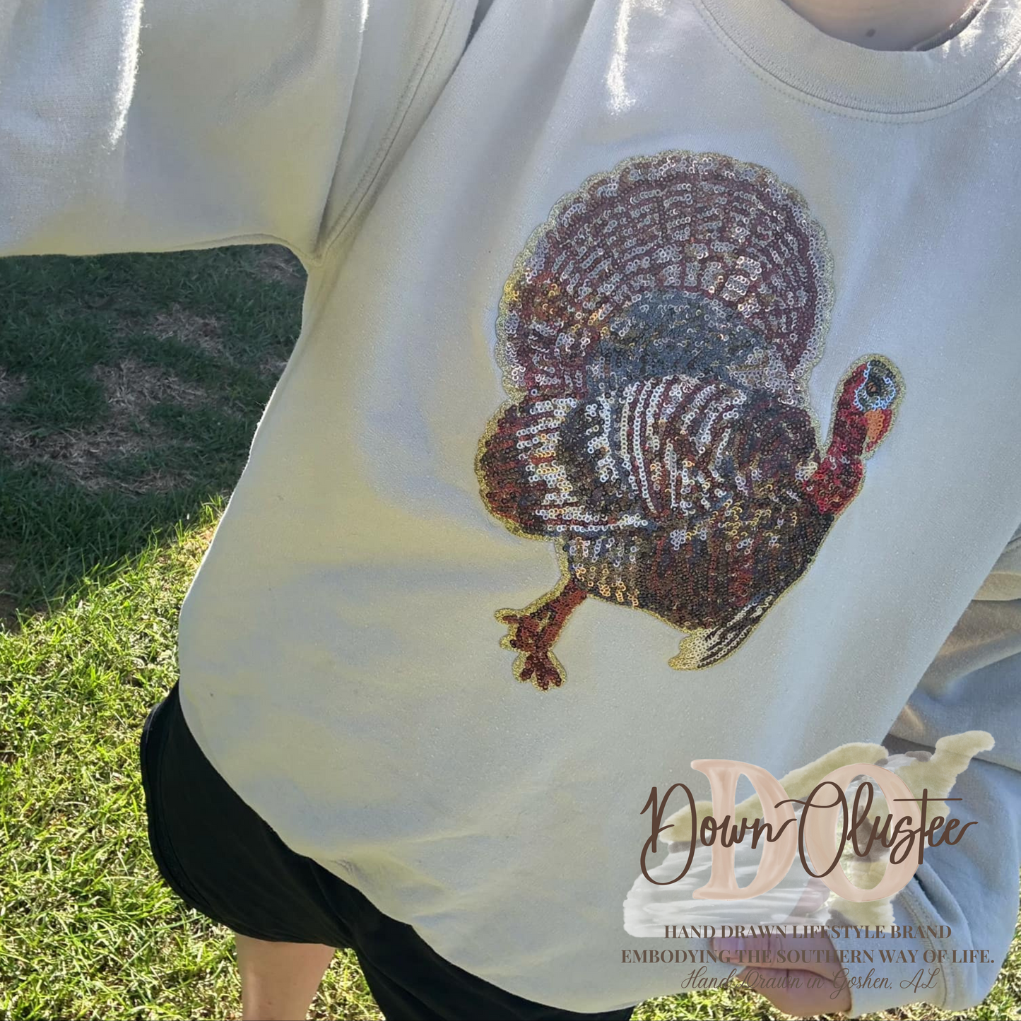 Sequin Turkey Crewneck Sweatshirt