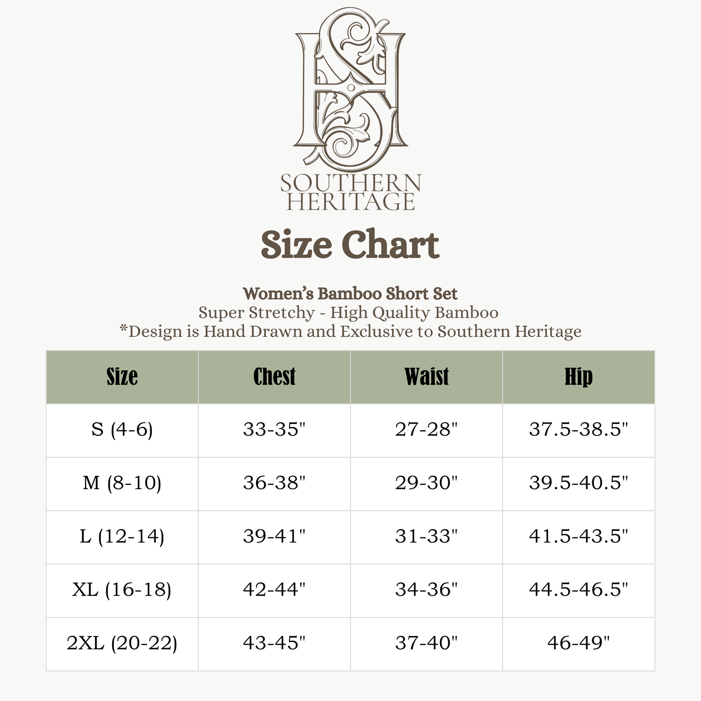 Women's Bamboo Hunter Toile Set