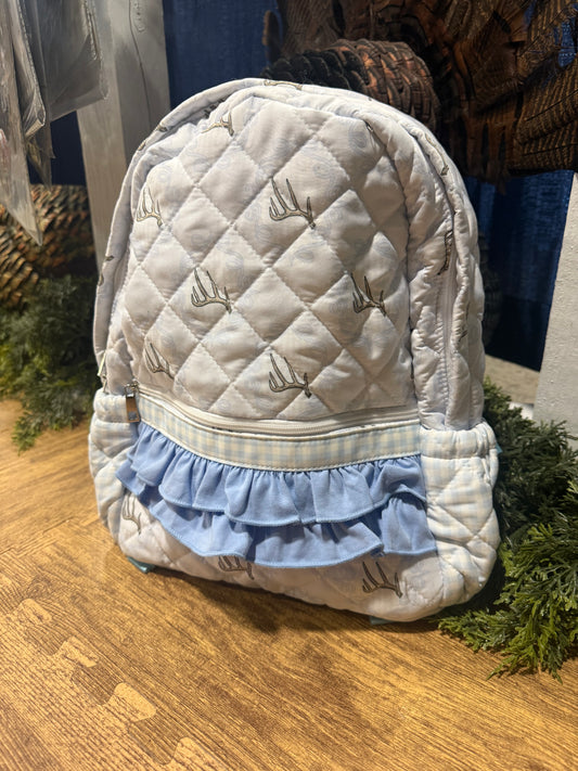 Antler Crest Quilted Backpack PREORDER