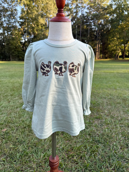 Camo Turkey Long Sleeve with Bloomers