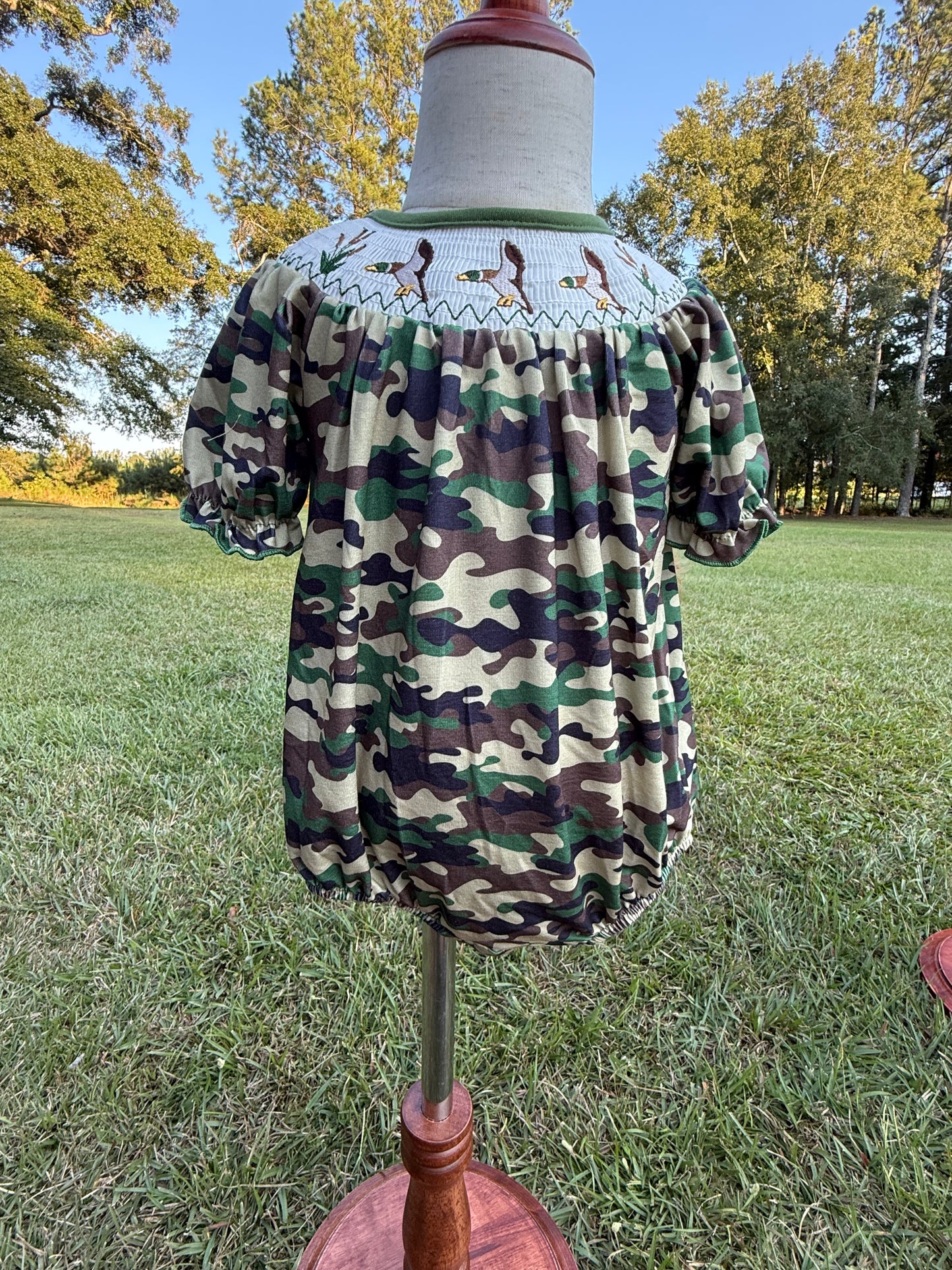 Smocked Duck Camo Bubble