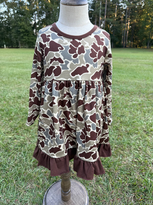 Camo Ruffle Dress