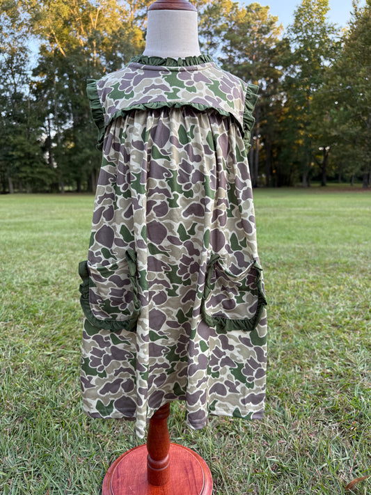 Camo Sleeveless Girls Dress