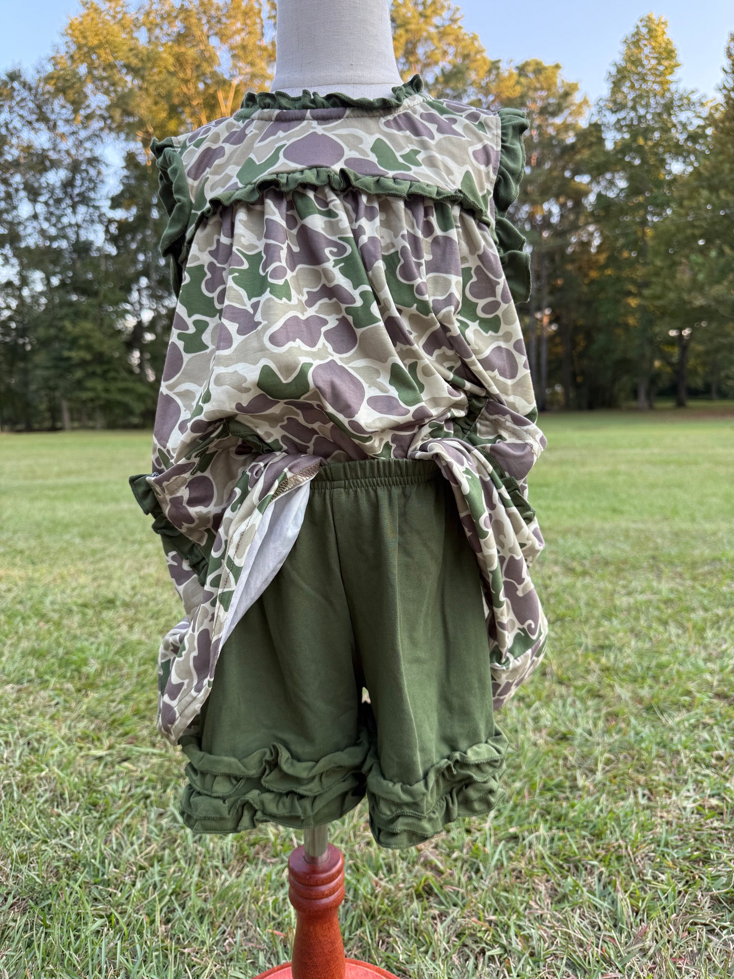 Camo Sleeveless Girls Set