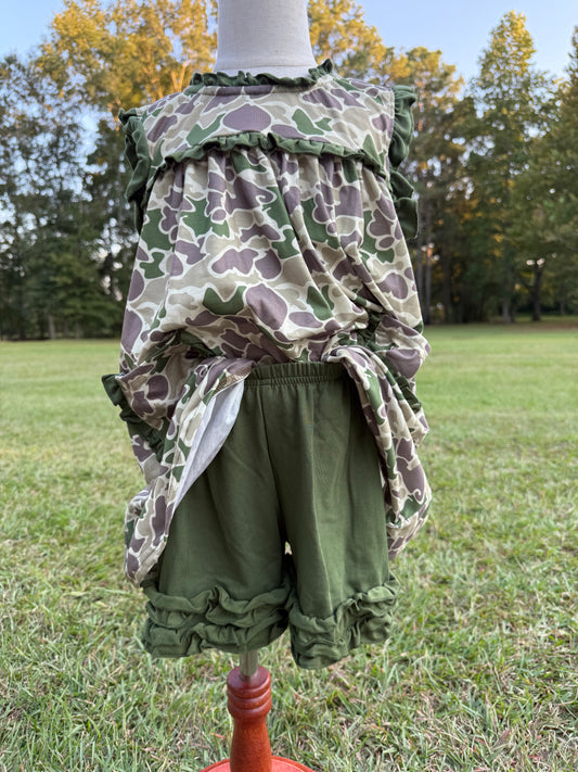 Camo Sleeveless Girls Set