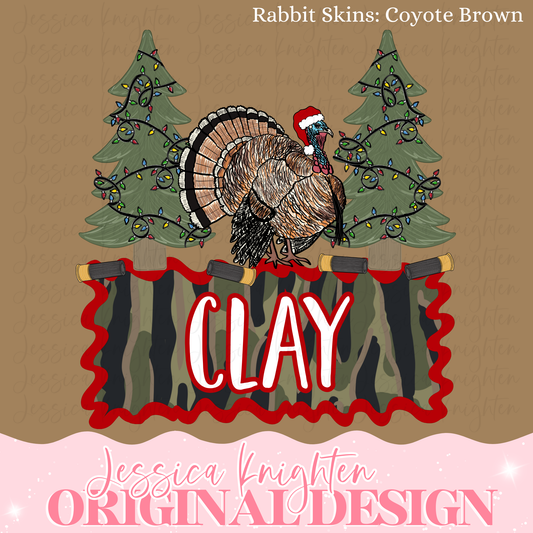 Turkey Christmas Name Plate TYPE NAME IN NOTES BOX AT CHECKOUT