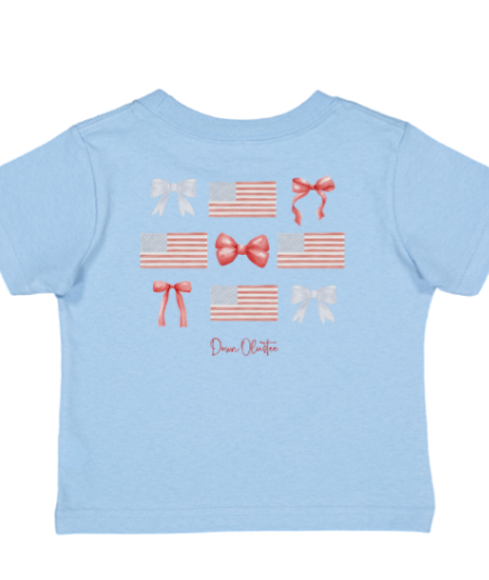 Red, White, and Bow Tee